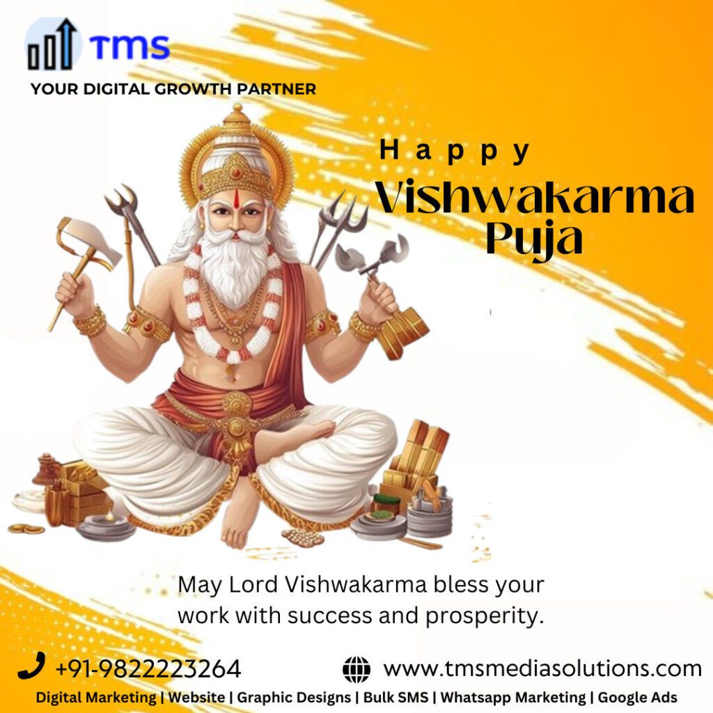 🛠✨ Tanish Marketing & Services, Nagpur wishes you a Happy Vishwakarma Puja! ✨🛠 1 tms media solutions 2